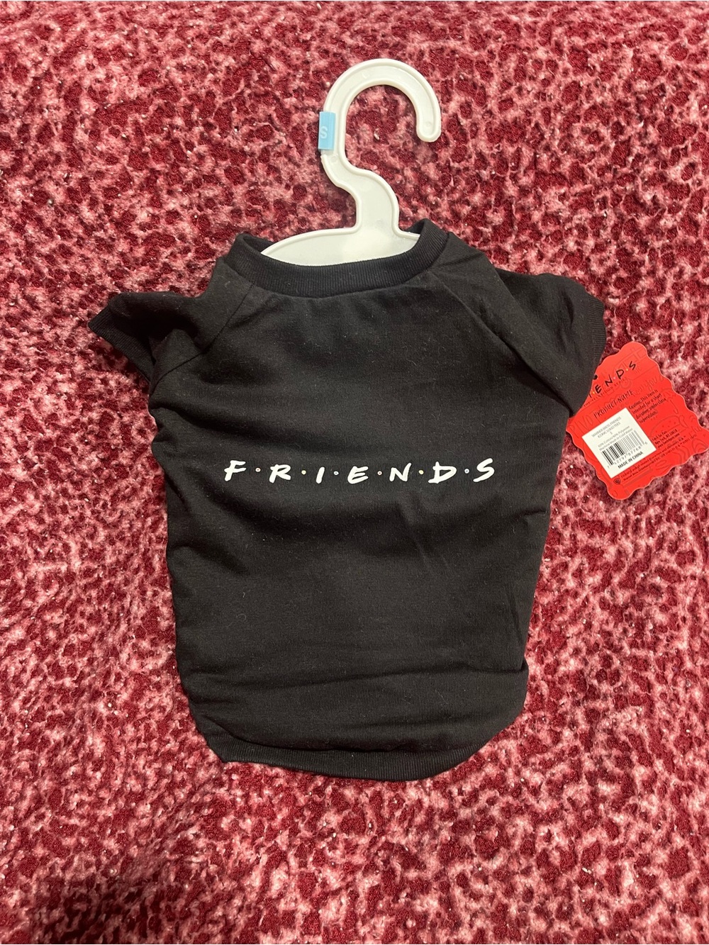 FRIENDS Black Pet Hoodie with Logo Tag